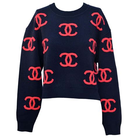 cheap chanel sweater|authentic chanel logo sweater.